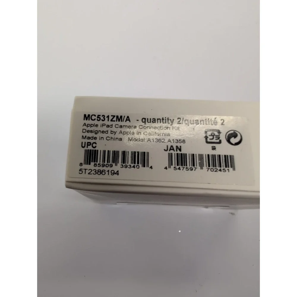 Apple - iPad Camera Connection Kit Sealed